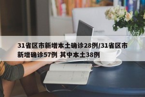 31省区市新增本土确诊28例/31省区市新增确诊57例 其中本土38例